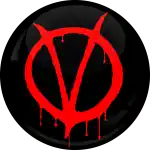 V for Vendetta badge button