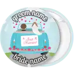 &Kappa;&omicron;&nu;&kappa;ά&rho;&delta;&alpha; &gamma;ά&mu;&omicron;&upsilon; Just Married in car