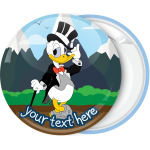 Κονκάρδα βάπτισης Donald Duck groom
