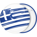 Κονκάρδα Ελληνική σημαία σε πλάγιο σχέδιο λευκή