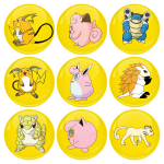 Κονκάρδες σετ 9 τεμαχίων Pokemon Raichu and friends Collection