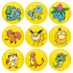 Κονκάρδες σετ 9 τεμαχίων Pokemon Bulbasaur and friends Collection