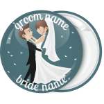 Κονκάρδα γάμου Romantic couple green
