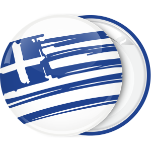 Κονκάρδα Ελληνική σημαία σε πλάγιο σχέδιο λευκή