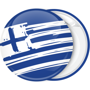 Κονκάρδα Ελληνική σημαία σε πλάγιο σχέδιο μπλέ