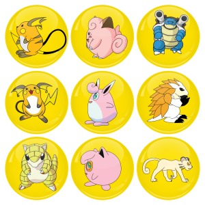 Κονκάρδες σετ 9 τεμαχίων Pokemon Raichu and friends Collection