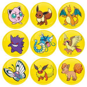 Κονκάρδες σετ 9 τεμαχίων Pokemon Jigglypuff and friends Collection