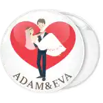 Kονκάρδα γάμου Couple in a heart λευκή