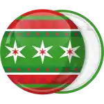 Christmas stars classic badge button