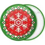 Snowflake theme from Christmas ball series badge button