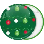  Xmas tree balls badge button