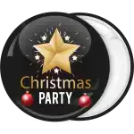 Gold Star Xmas badge button
