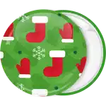 Christmas cute patterns badge button