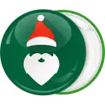 Santa hat up xmas badge button