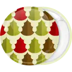 Patterns xmas leaves badge button