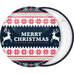 Merry Christmas cotton badge button