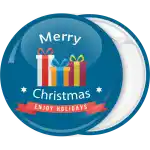 Enjoy Holidays with presents badge button