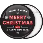 Led Merry Christmas badge button