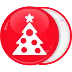 Minimal badge button xmas tree