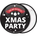 You are Invited to Xmas Party badge button