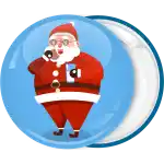 Santa eats cookie badge button