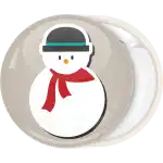 Cute Snowman  badge button