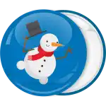 Snowman dancer badge button