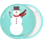 Snowman mustache badge button