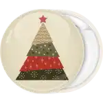Christmas Tree red star badge button