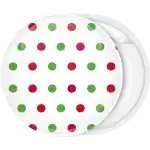 Colorful Polka Dots xmas badge button