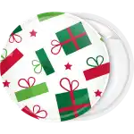 Xmas presents patterns badge button