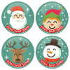 Χριστουγεννιάτικες κονκάρδες παιδικό πάρτυ 4 τεμάχια
