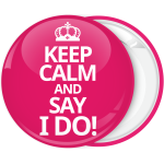 Ροζ κονκάρδα γάμου Keep Calm and Say I Do 