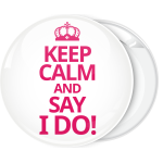 Λευκή κονκάρδα γάμου Keep Calm and Say I Do 