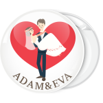Kονκάρδα γάμου Couple in a heart λευκή