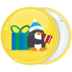 Χριστουγεννιάτικη κονκάρδα penguin with present