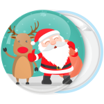 Χριστουγεννιάτικη κονκάρδα Santa with Reindeer