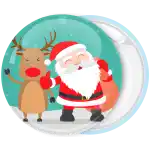 &Chi;&rho;&iota;&sigma;&tau;&omicron;&upsilon;&gamma;&epsilon;&nu;&nu;&iota;ά&tau;&iota;&kappa;&eta; &kappa;&omicron;&nu;&kappa;ά&rho;&delta;&alpha; Santa with Reindeer