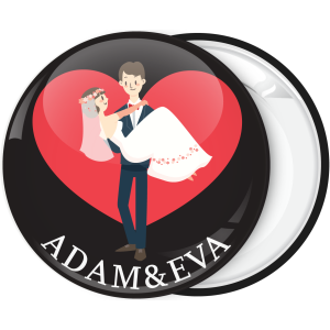Kονκάρδα γάμου Couple in a heart μαύρη