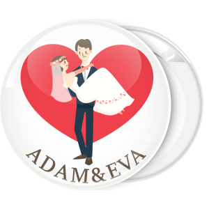 Kονκάρδα γάμου Couple in a heart λευκή