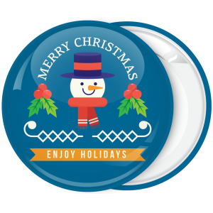 Χριστουγεννιάτικη κονκάρδα Enjoy Holidays snowman