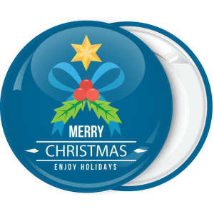 Χριστουγεννιάτικη κονκάρδα Enjoy Holidays Xmas leaf