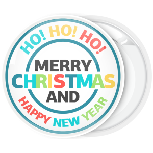 Κονκάρδα Χριστουγέννων Ho ho ho Merry Chistmas