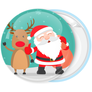 Χριστουγεννιάτικη κονκάρδα Santa with Reindeer