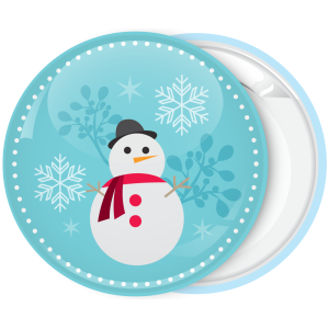 Χριστουγεννιάτικη κονκάρδα gentleman snowman in the snow