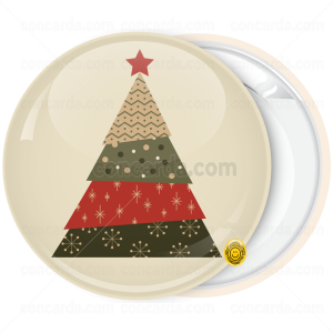 Κονκάρδα Χριστουγέννων Christmas Tree red star