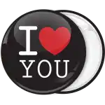 Κλασσική κονκάρδα I Love You μαύρη