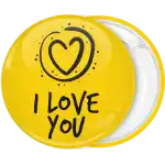 Κονκάρδα Αγίου Βαλαντίνου I Love you κίτρινη