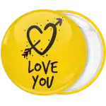 Κονκάρδα Αγίου Βαλαντίνου Love you κίτρινη