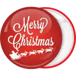 Santa crew red badge button